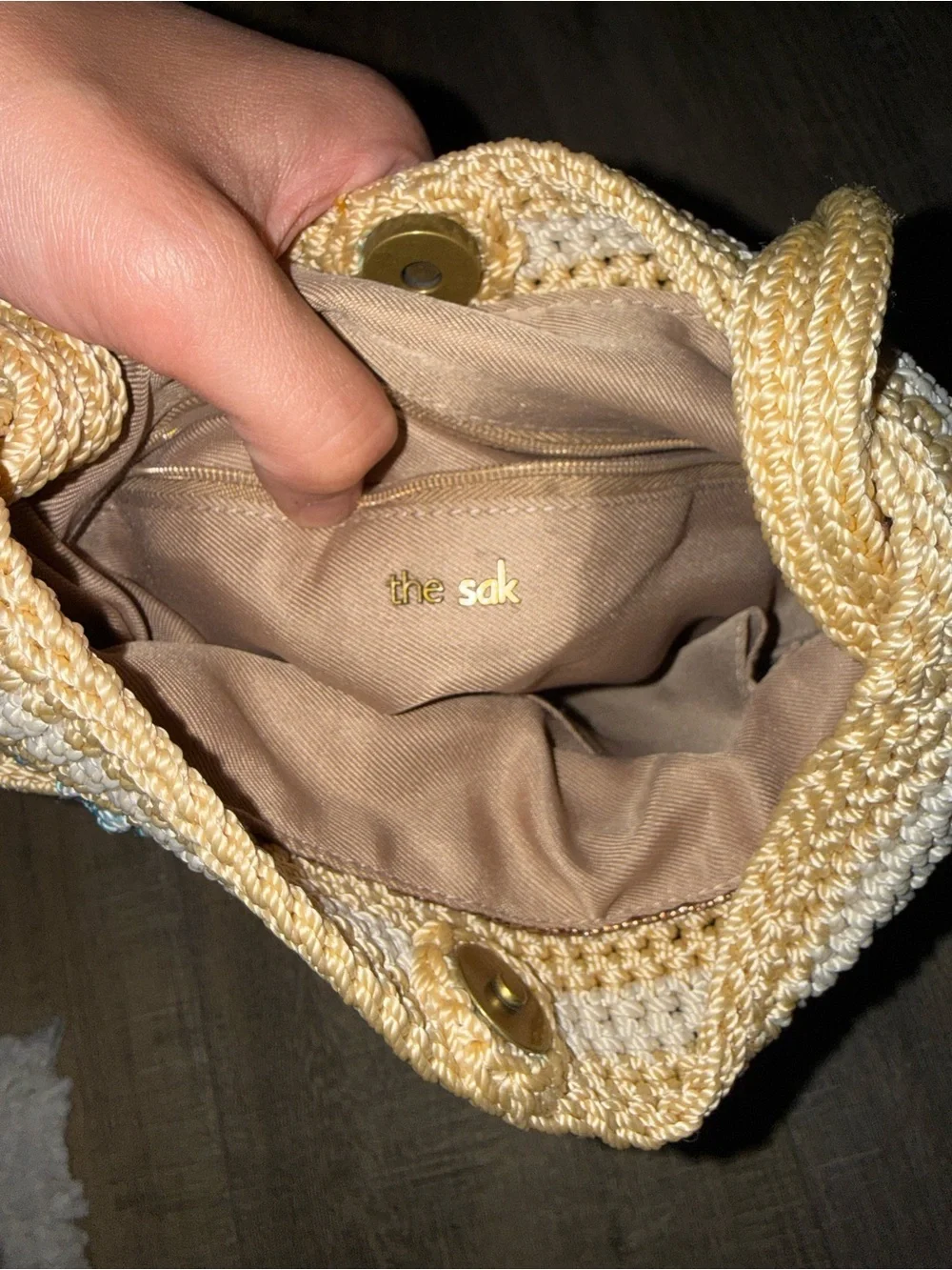 The Sak Sayulita Hand Crochet Boho Crossbody Shoulder Bag Purse